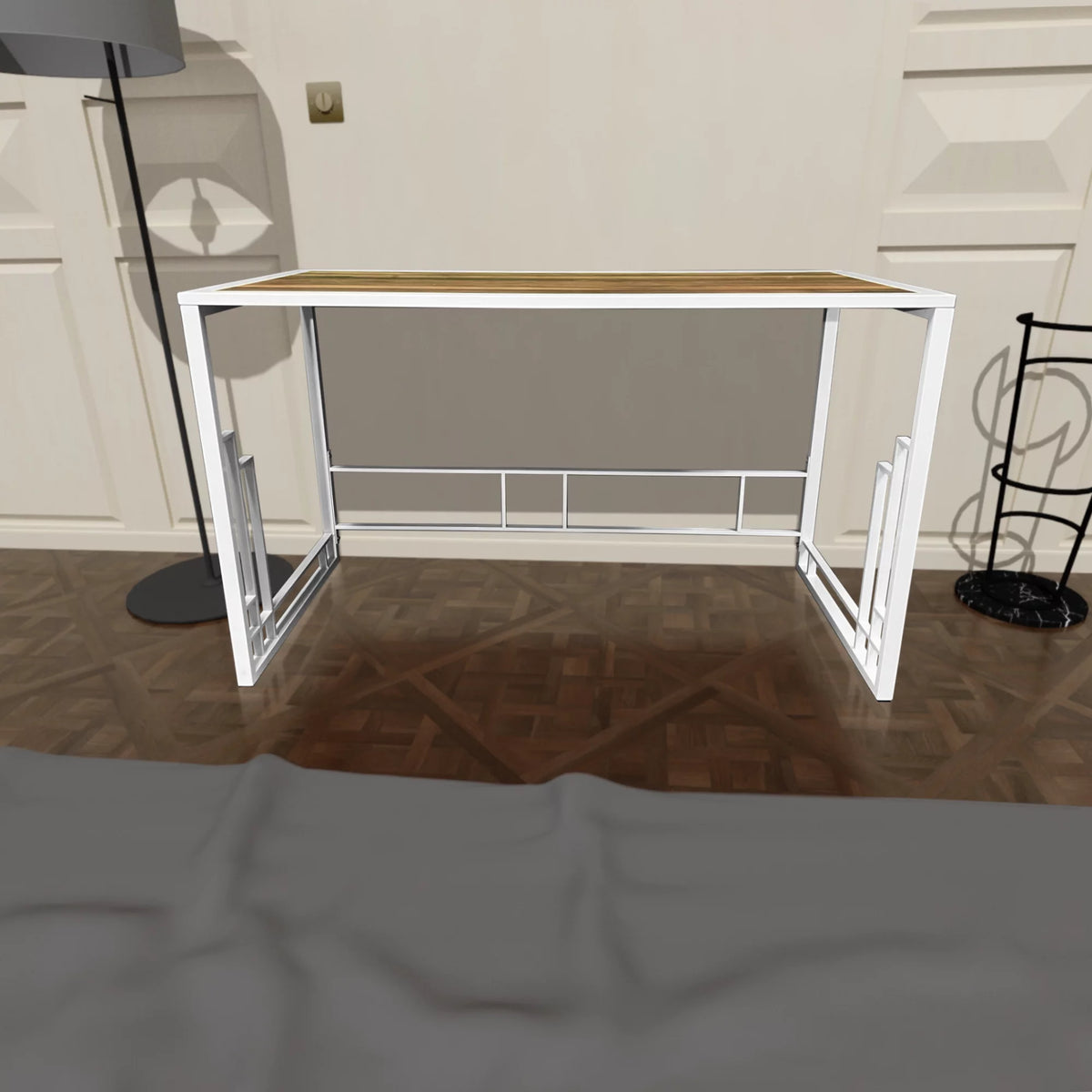 Modern Office & Home Desk with Metal Straight Legs K13922