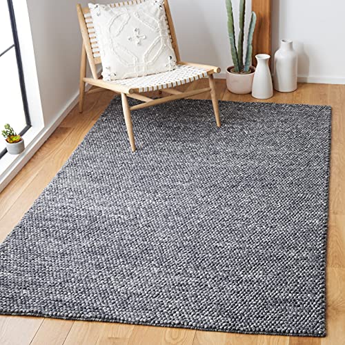 9' x 12' Beige Handmade Wool Area Rug W528126