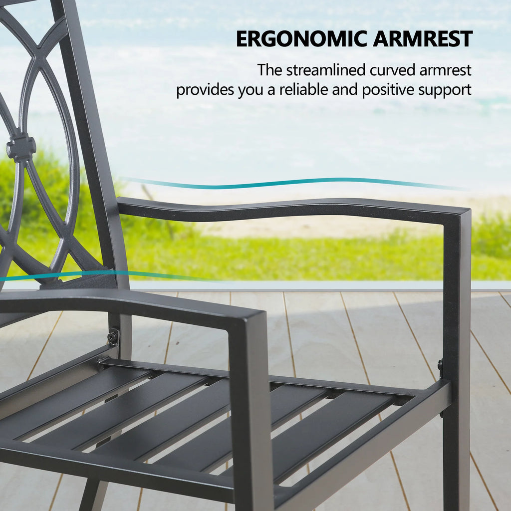 5 Pieces Outdoor Patio Dining Set with 4 Stackable Chairs O55200