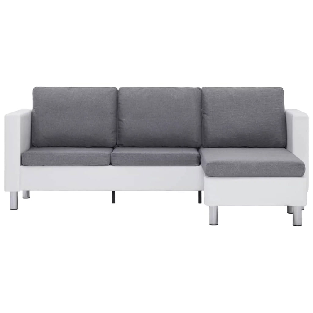 3-Seater Faux Leather L-Shaped Sectional Sofa F67601