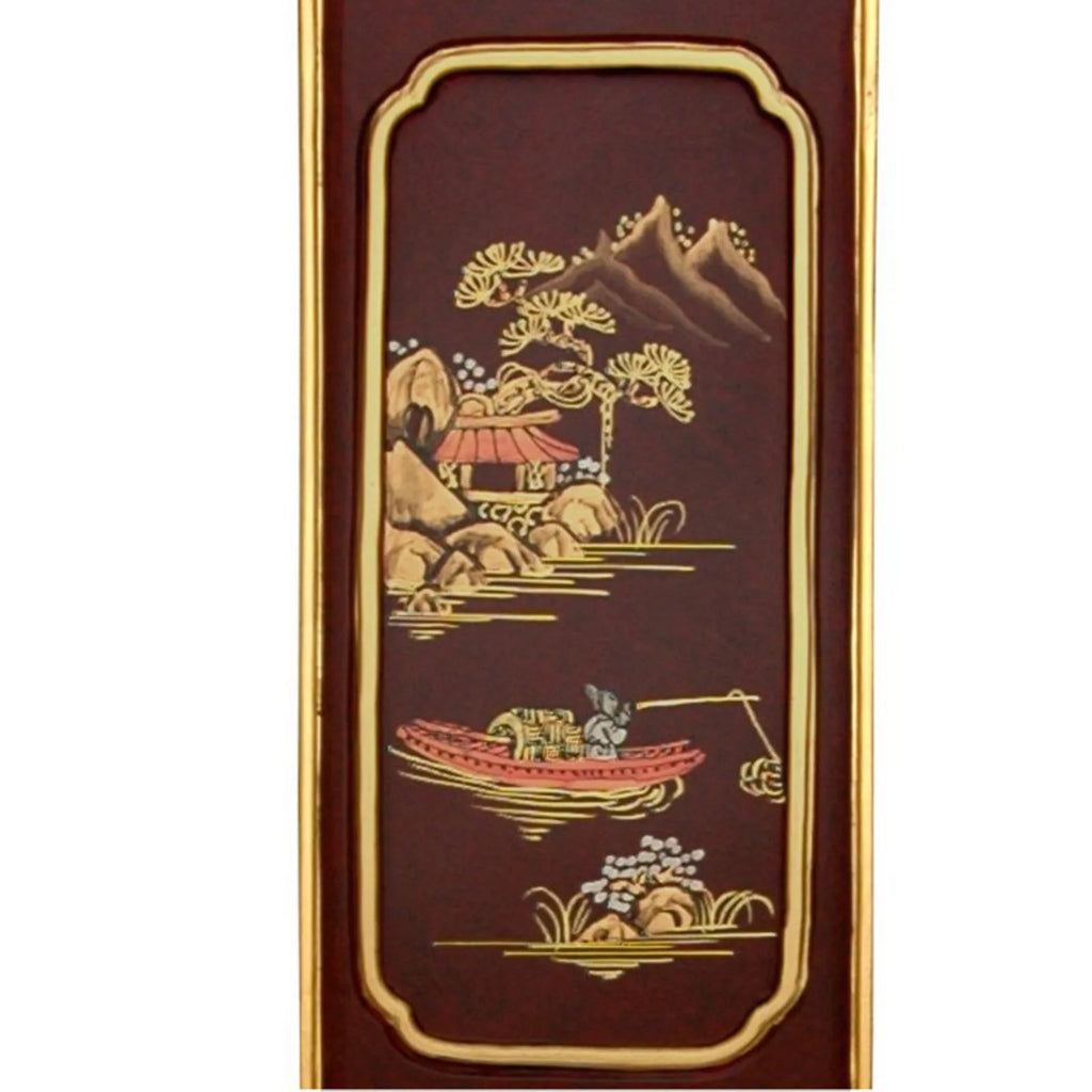 Handmade Wood Black Landscape Ming Chair N8094