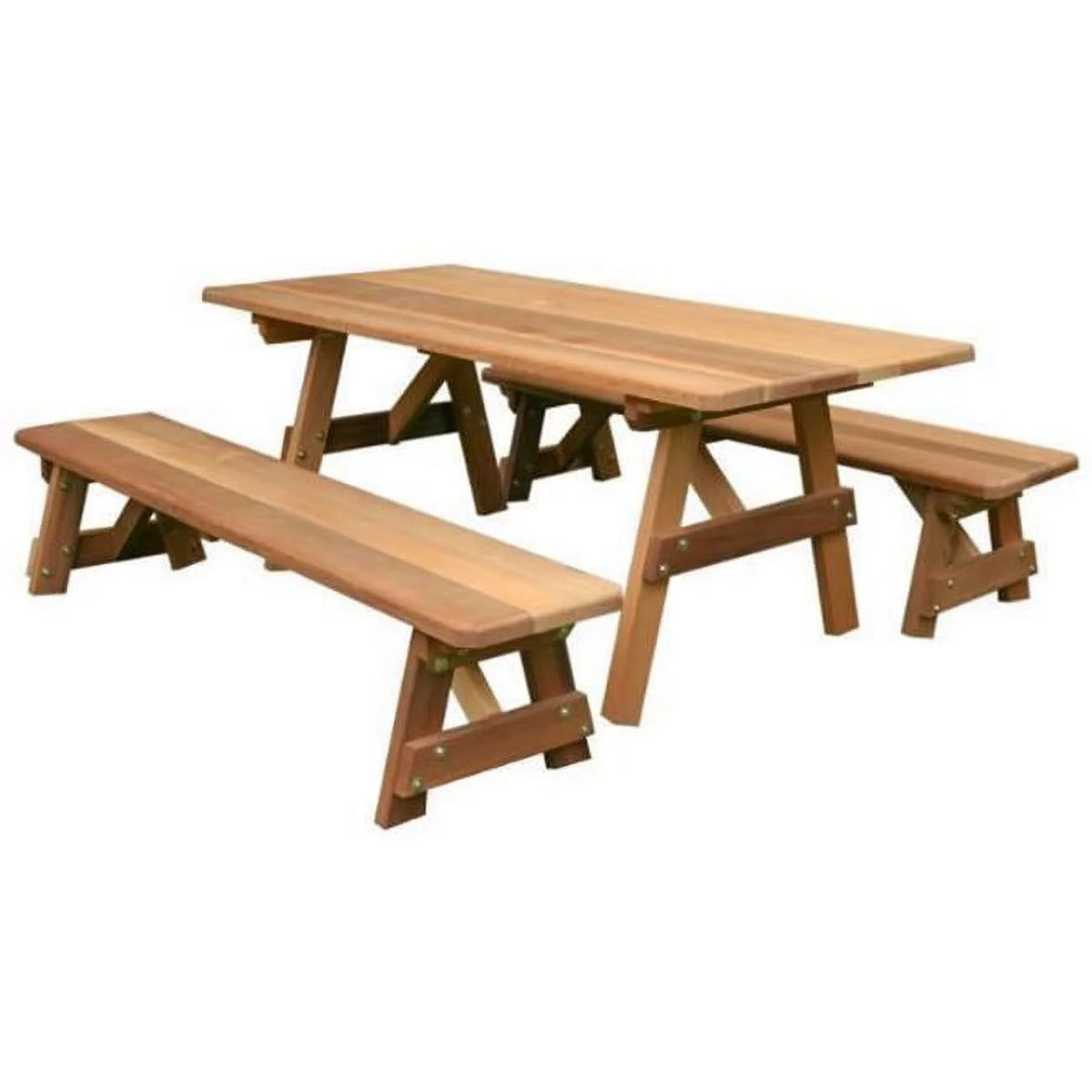 Red Cedar Picnic Table with 2 Benches W407739