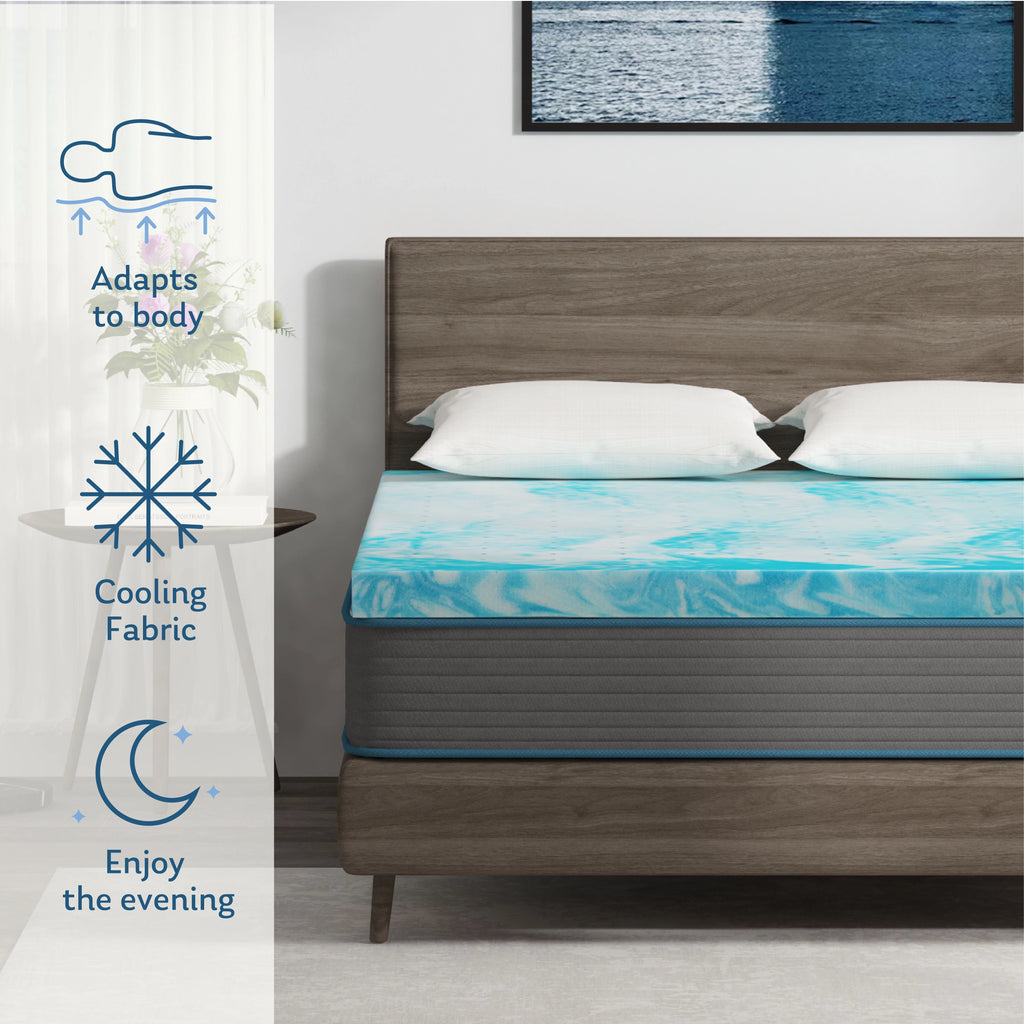 2 inch Cooling Gel Memory Foam Mattress Topper S515631