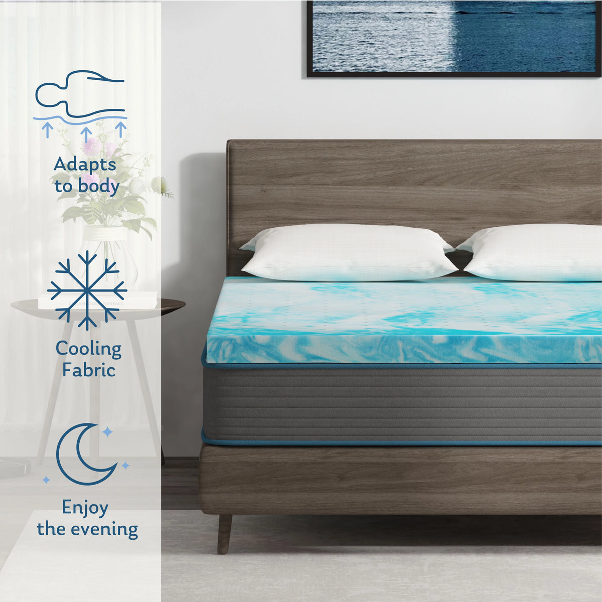 2 inch Cooling Gel Memory Foam Mattress Topper S515631