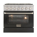 36 in. Propane Gas Range with Black Door T68349