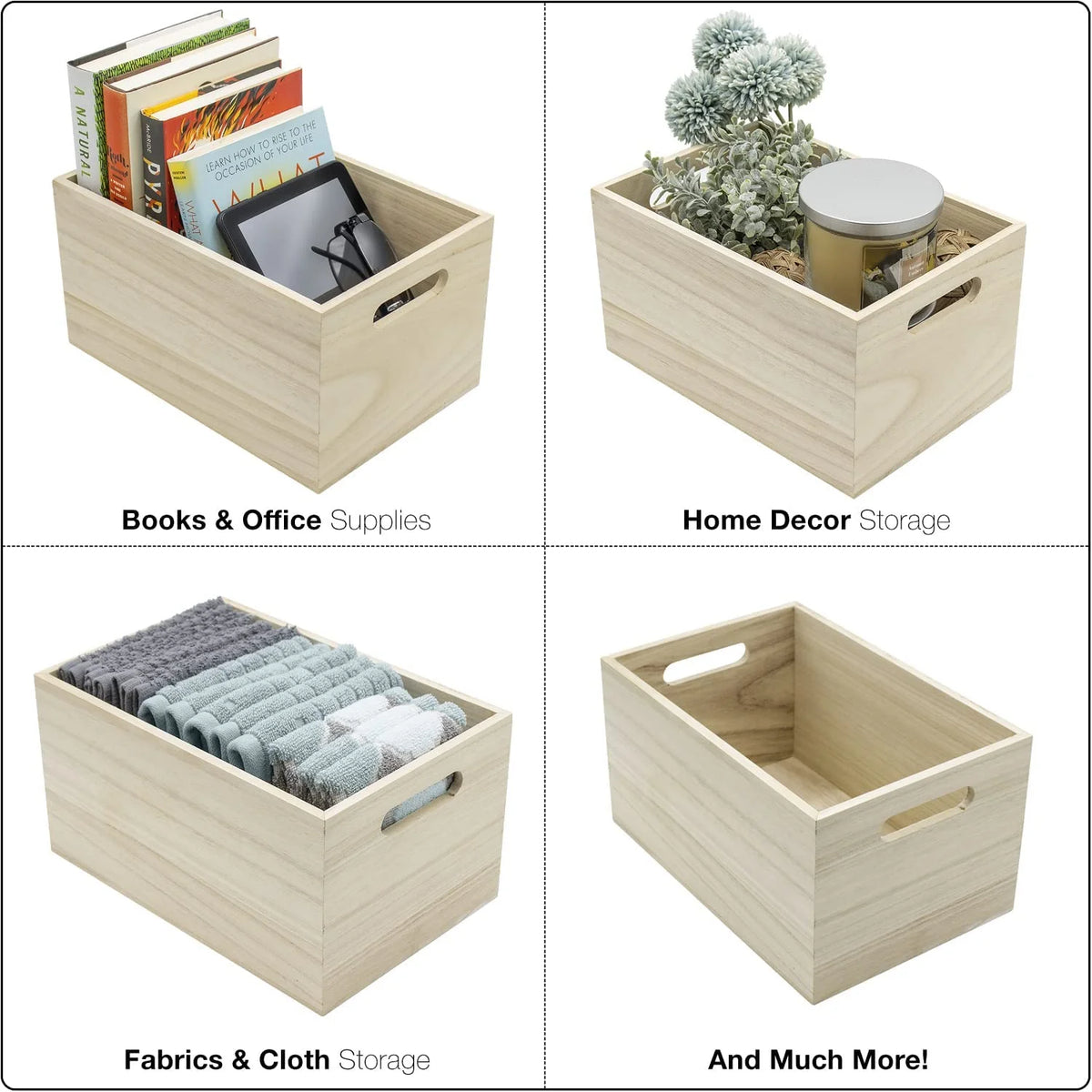 Unfinished Wood Crates 2 Pack W977