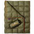 Down Camping Blanket - Packable Lightweight Warm 650 Fill Power Water-Resistant (Olive) M2587