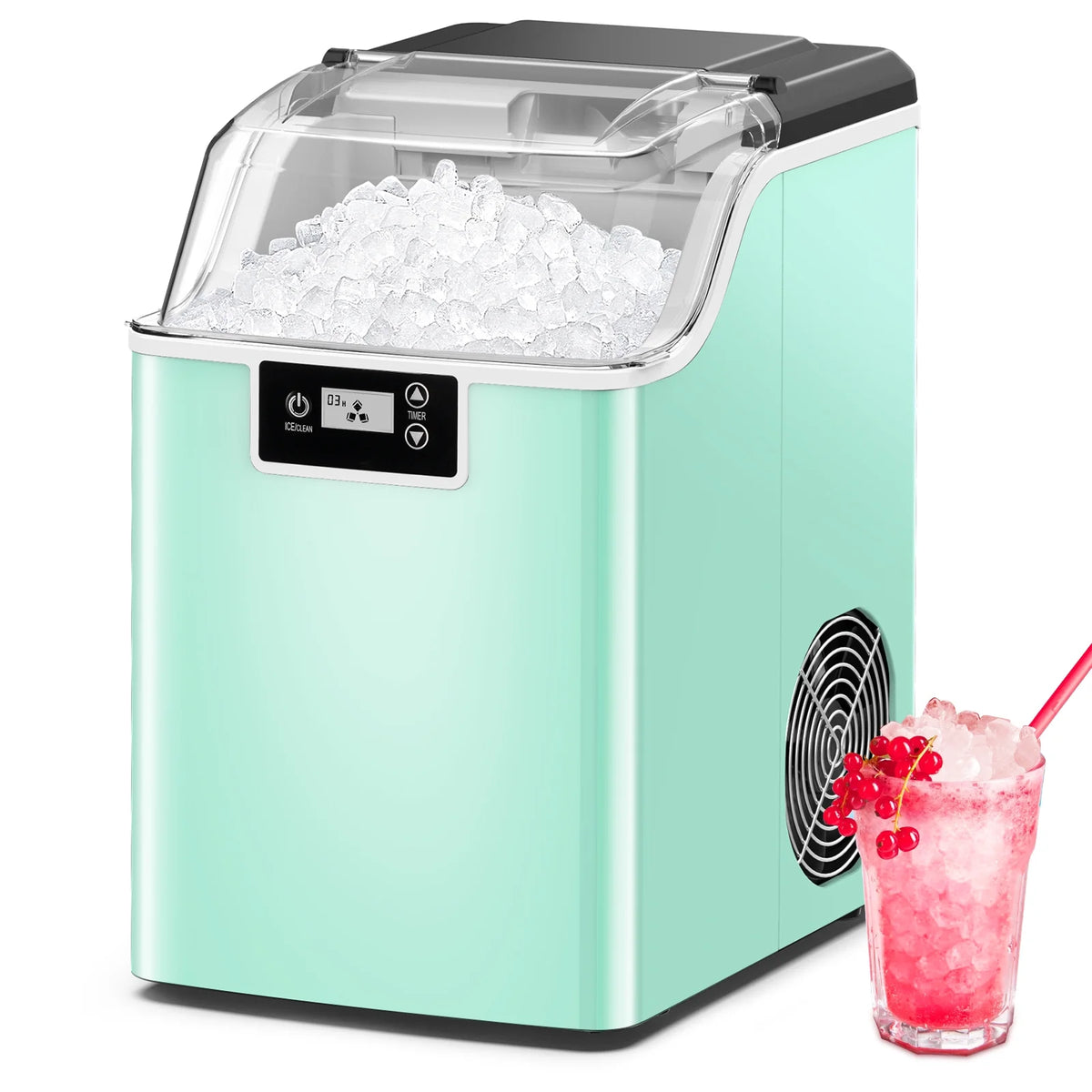 Black Portable Countertop Ice Maker with Basket & Scoop N917940