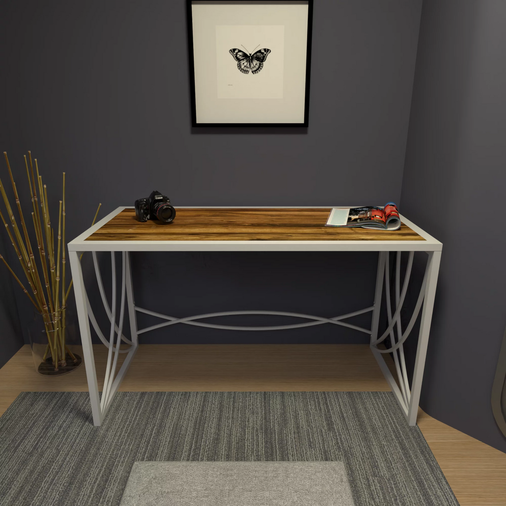 Modern Office & Home Desk with Metal Straight Legs K13922