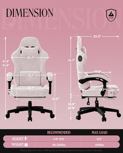 Gaming Chair with Speakers, Footrest, High Back Ergonomic Reclining C603