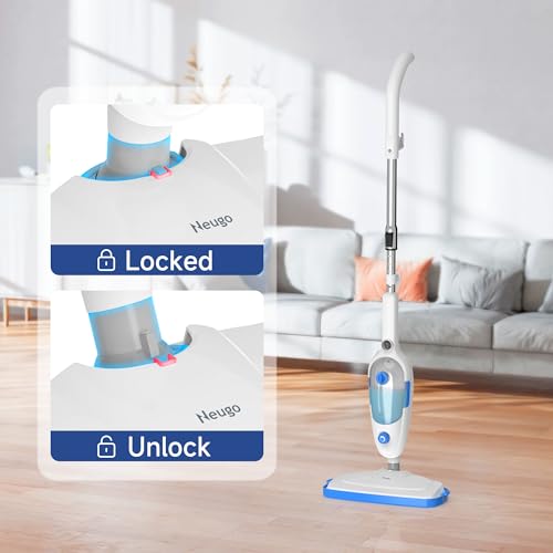 Lightweight Steam Mop with Adjustable Steam Modes and 2 Washable Pads N34248