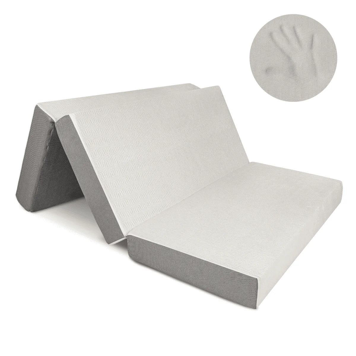 6-Inch Memory Foam Tri Folding Mattress Full Size U38043