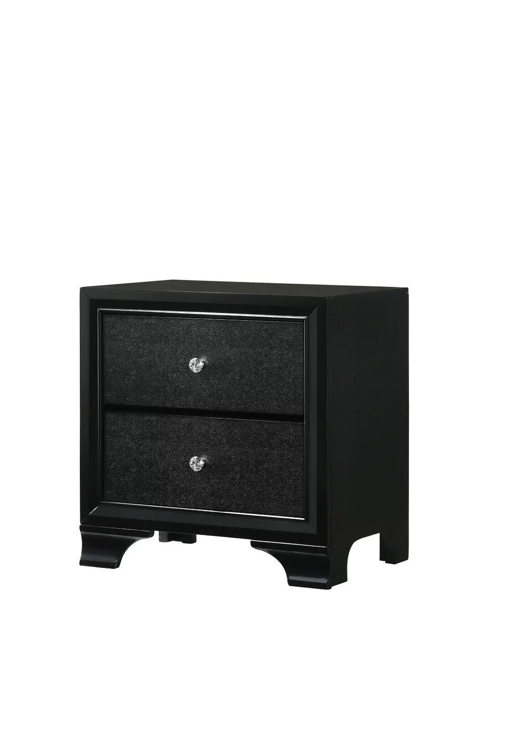 King Size Upholstery LED Bed Dresser Mirror Nightstand Set N127