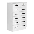 Black 4 Drawer Wooden Dresser with Lock O937774