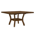Brown Finish Wood Dining Table with Display Shelf Y4547