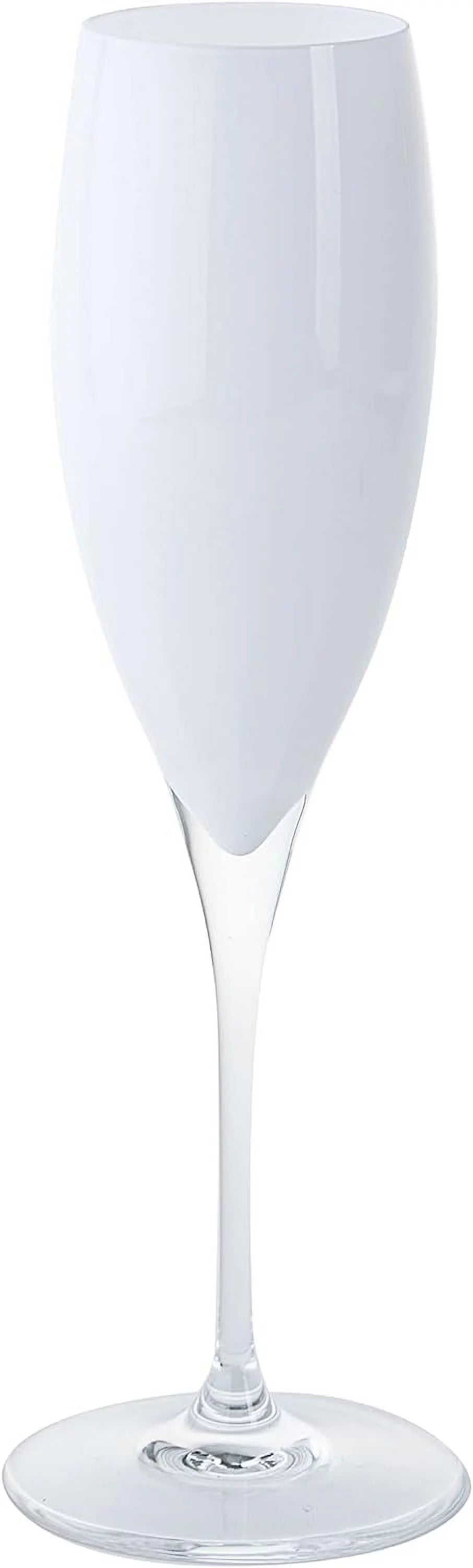 Champagne Flute Glasses Set Of 6 Crystal White 11 Oz Y1274