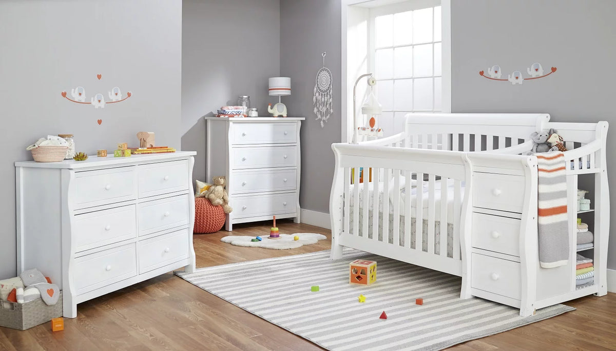 White Crib and Changer K126296