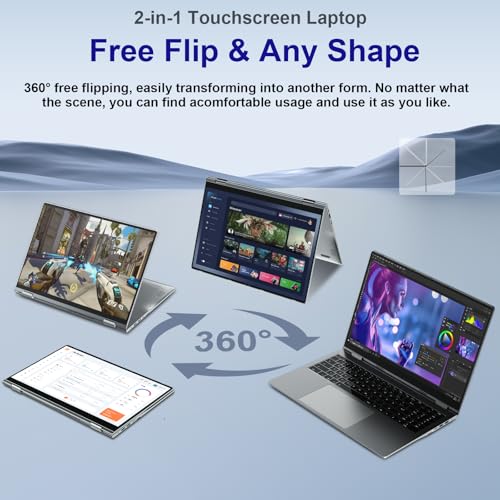 16 inch Convertible 2 in 1 Laptop with IPS FHD 360 Degree Touchscreen V51611
