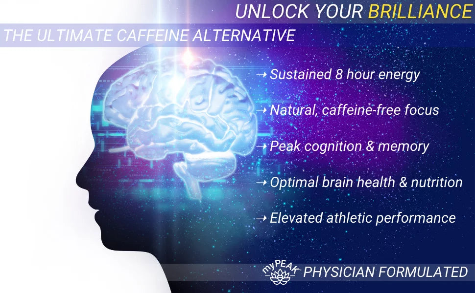 Caffeine-Free Nootropic Focus Supplement with Theacrine Theanine Gingko B-complex V537062
