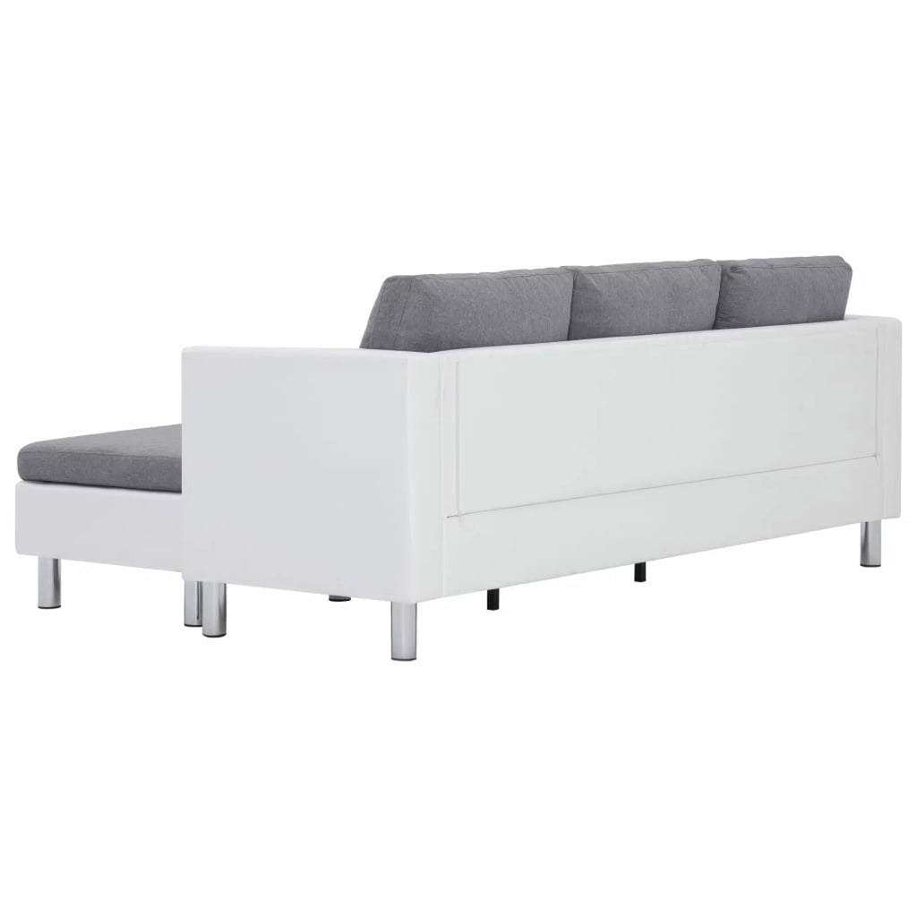 3-Seater Faux Leather L-Shaped Sectional Sofa F67601