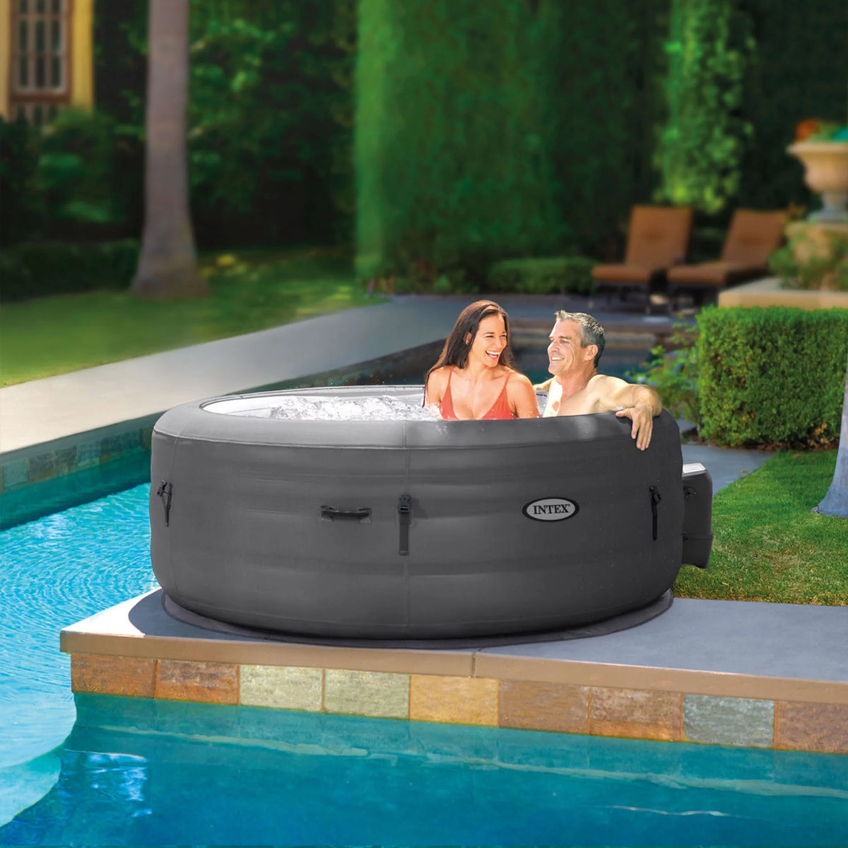 4 Person Inflatable Round Hot Tub Spa Q218