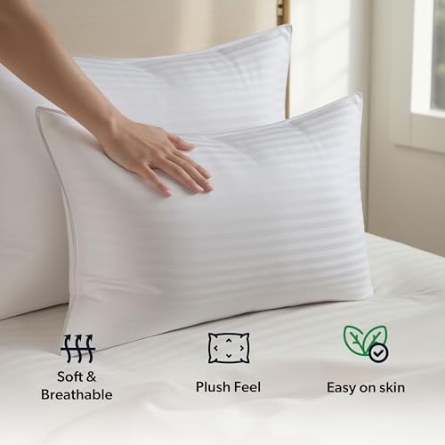 Down Alternative Cotton King Size Set of 2 Bed Pillows D799