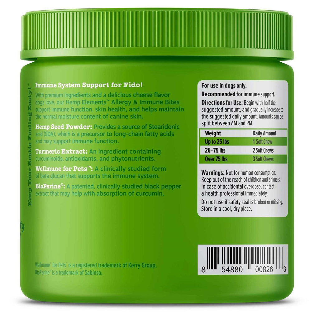 Hemp Cheese Allergy & Immune Bites for Dogs G17951