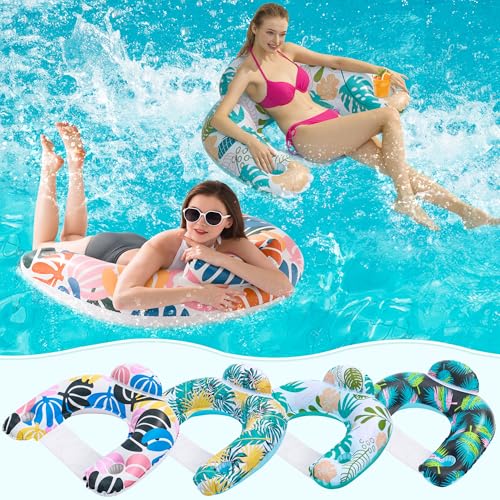 4 Pack Inflatable Pool Floats with Two Cup Holders Z341