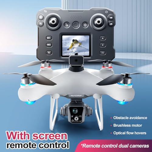 Drone with Screen Controller, Brushless Motor, Optical Flow Localization, Obstacle Avoidance, Black G372983