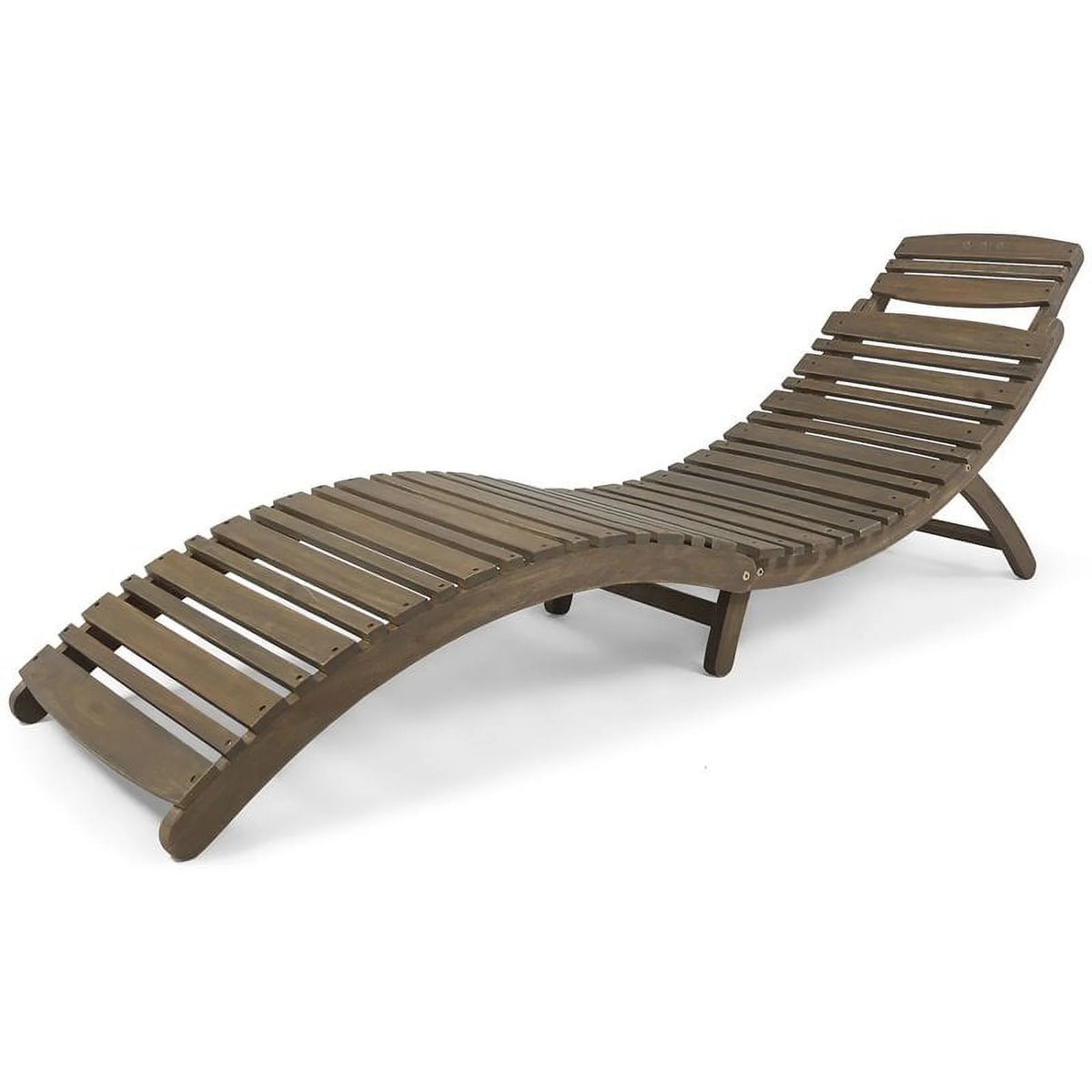 Acacia Wood Foldable Chaise Lounge Z683