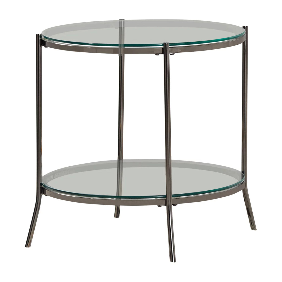 Round Glass Top End Table M79856