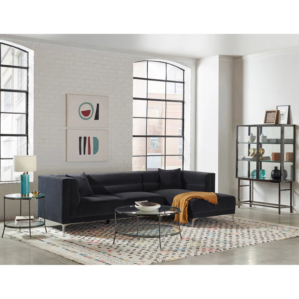 Round Glass Top End Table M79856