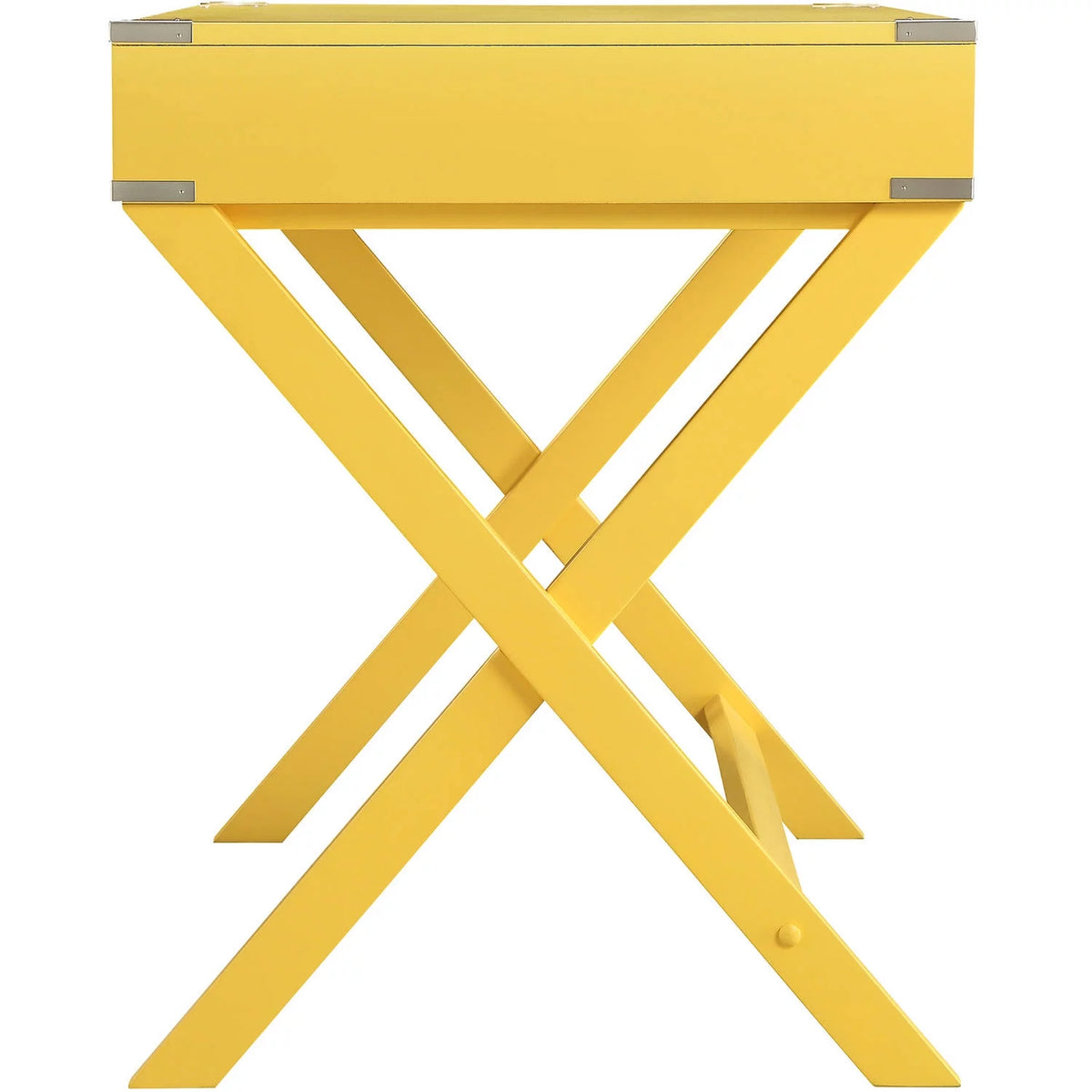 Banana Yellow Wood Writing Desk with Drawers K7801