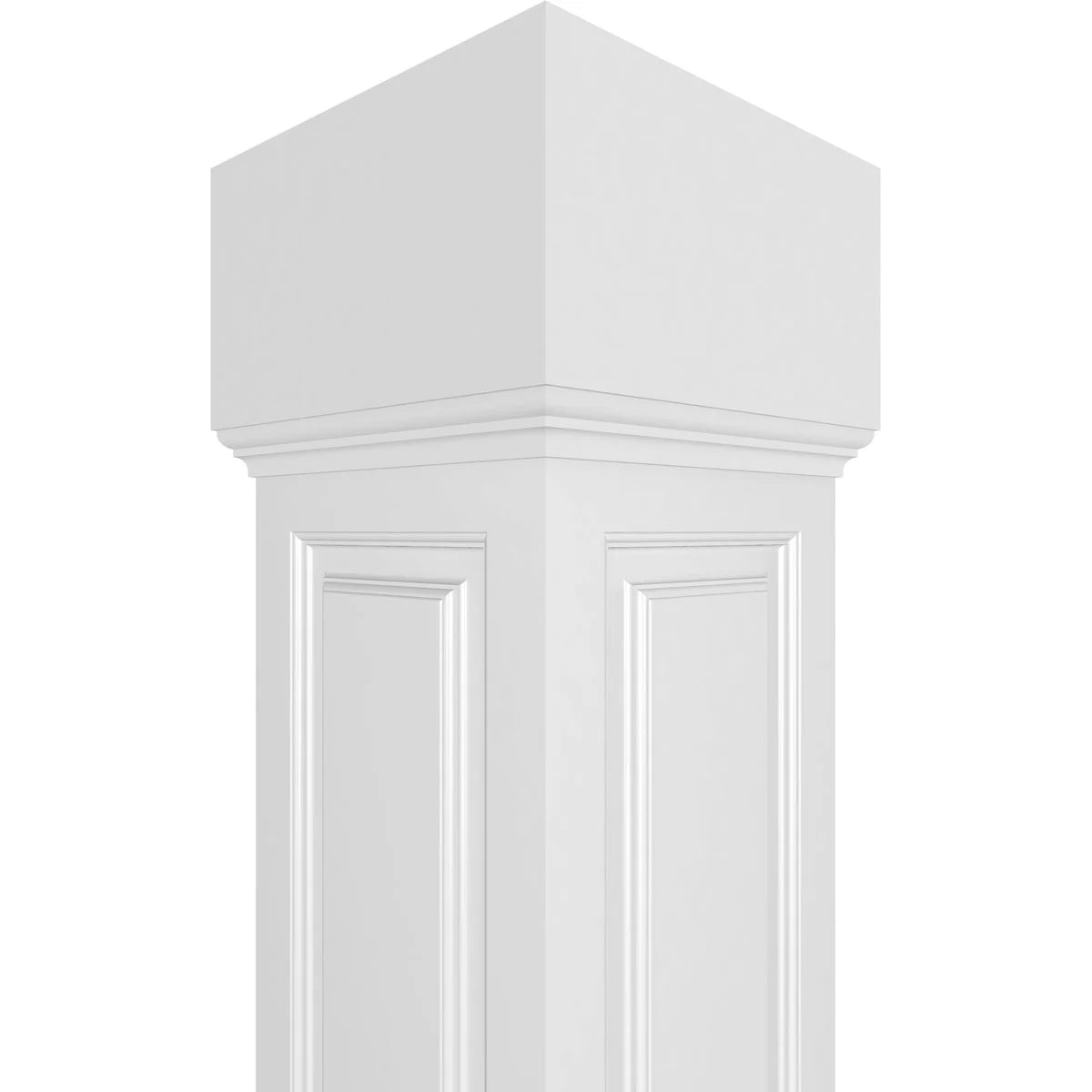 10"W x 9'H Square Non-Tapered Raised Panel PVC Column Wrap Kit S6990