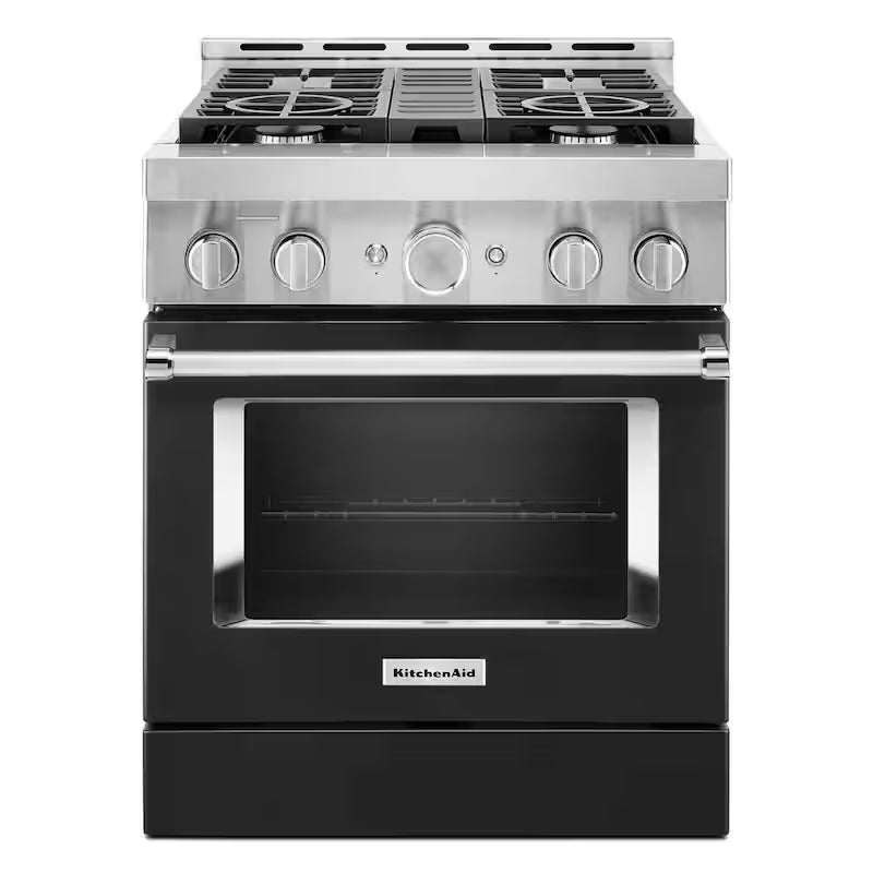 4.1 cu. ft. Smart Gas Range with Self-Cleaning and True Convection in Imperial Black E177