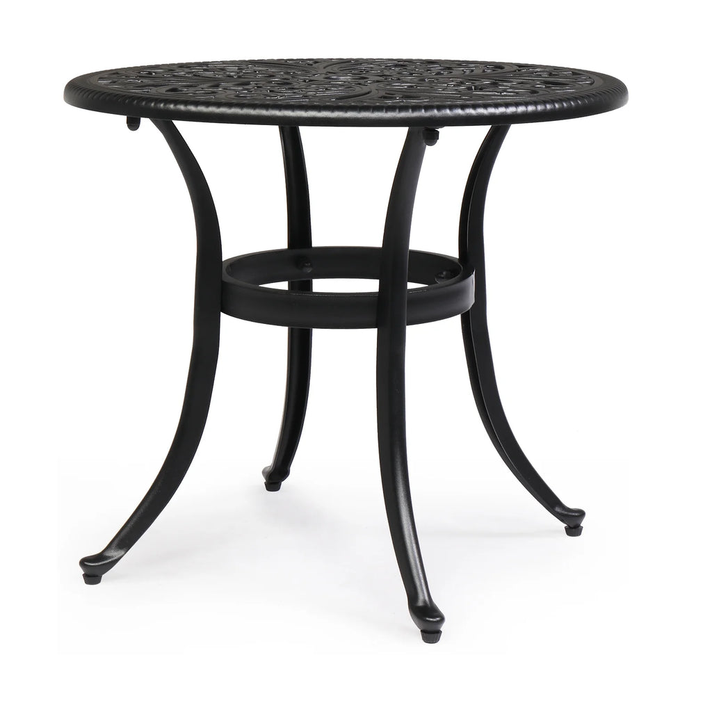 Black Cast Aluminum Round Outdoor Table C972