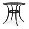 Black Cast Aluminum Round Outdoor Table C972