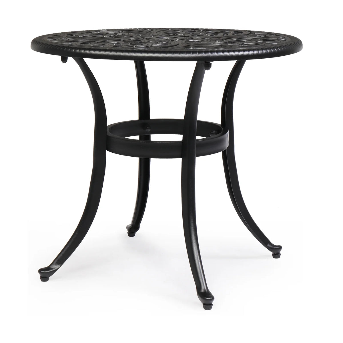 Black Cast Aluminum Round Outdoor Table C972