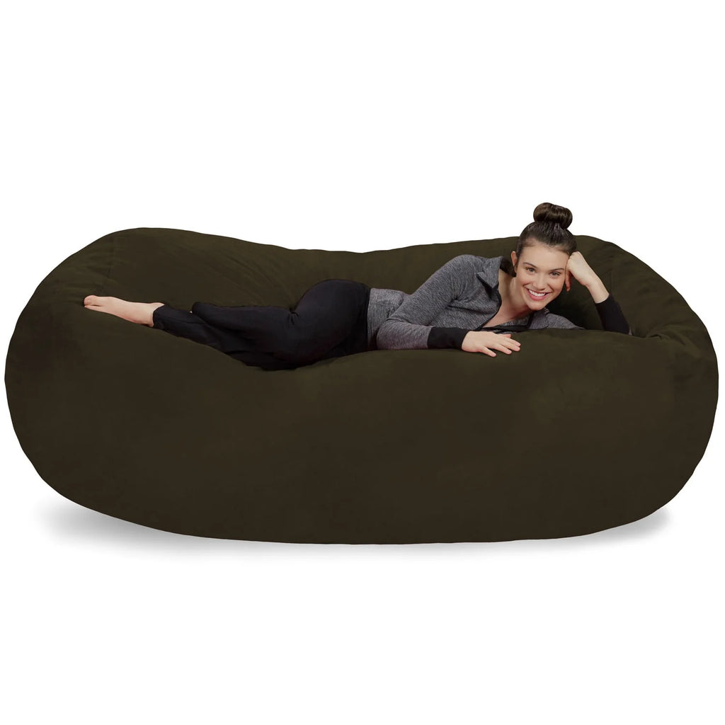 Charcoal 7.5 ft Memory Foam Bean Bag Chair Z781