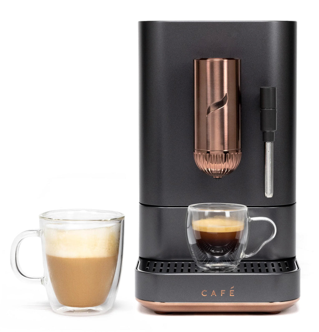 Automatic Espresso Machine with Milk Frother and Bean Grinder, Matte White 1.2 Liter T411