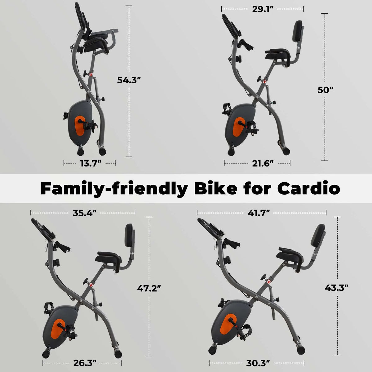 Folding 3-in-1 Recumbent Exercise Bike S694525