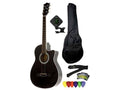 3/4 Size Acoustic Cutaway Guitar Package Black with Gig Bag L71864