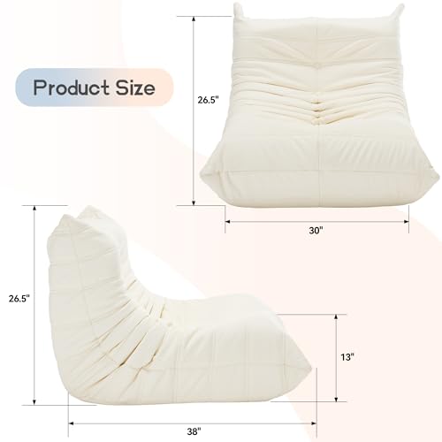 Pink Faux Leather Memory Foam Bean Bag Chair Y62318