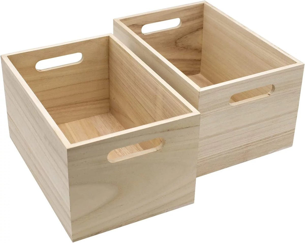 Unfinished Wood Crates 2 Pack W977