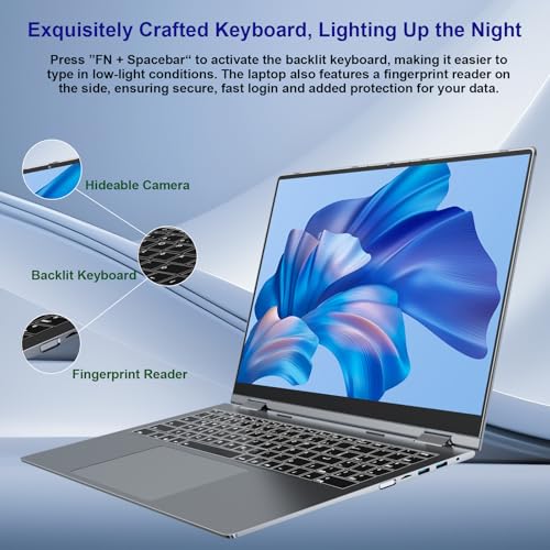 16 inch Convertible 2 in 1 Laptop with IPS FHD 360 Degree Touchscreen V51611