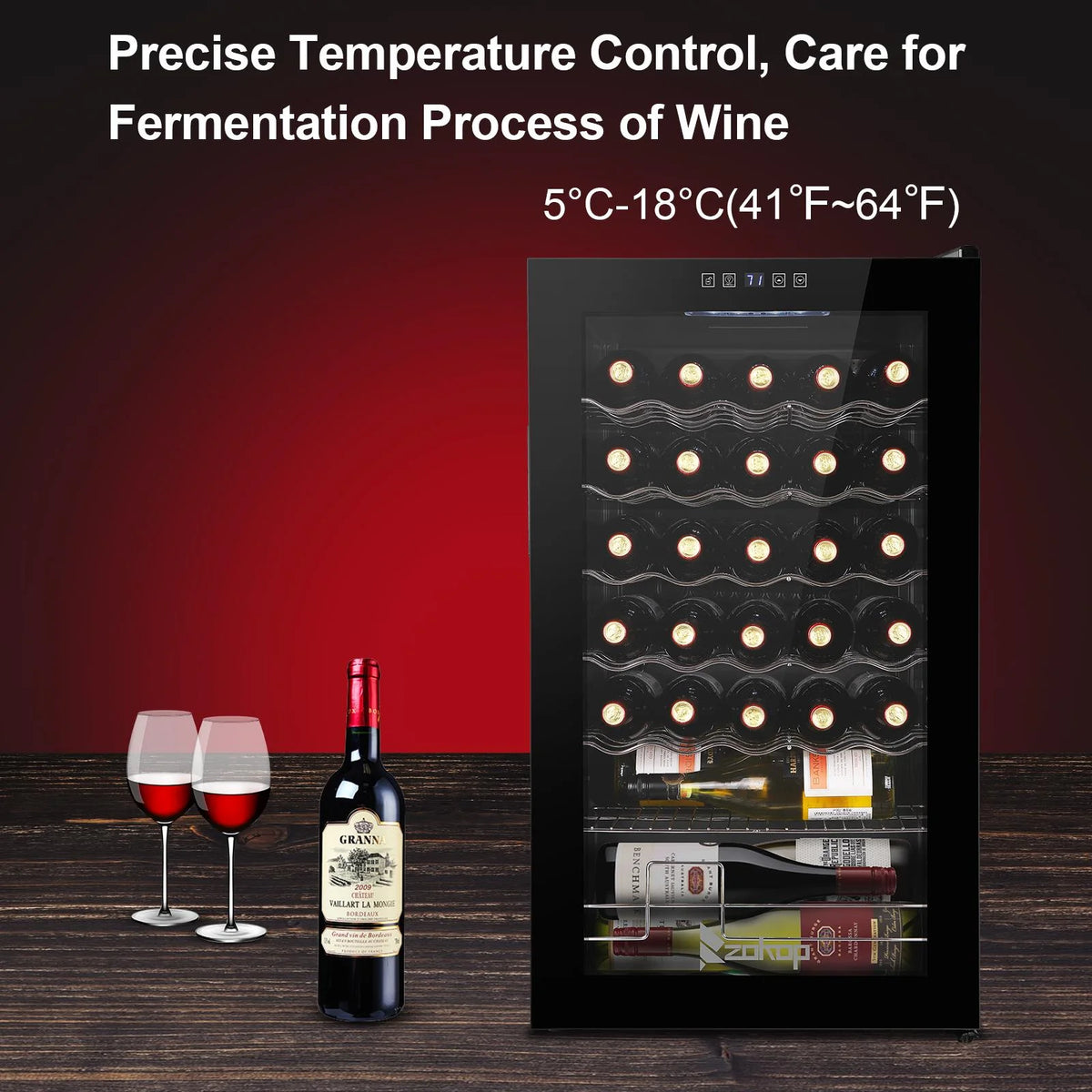 34 Bottle Compressor Wine Fridge, Black U64135