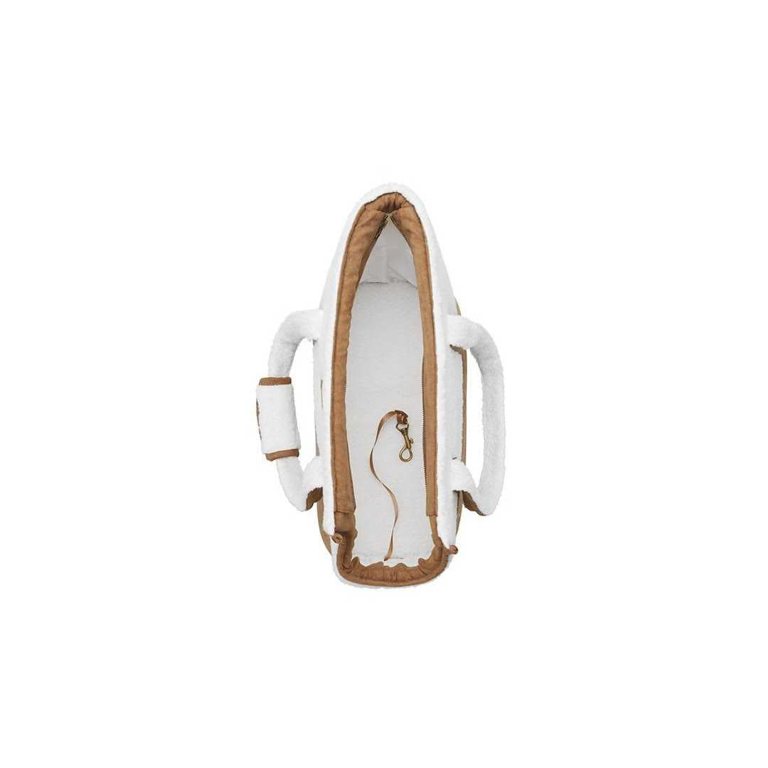 Faux Suede & Sherpa Pet Carrier U65311