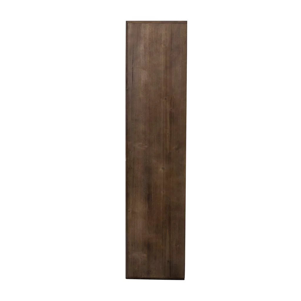 White and Brown Abstract Patterned Wall Mount Shelf G48047