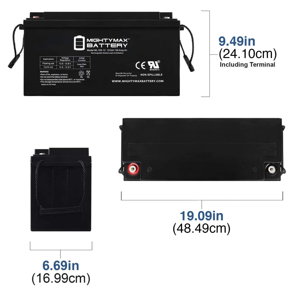12V 150AH SLA Replacement Battery G3814
