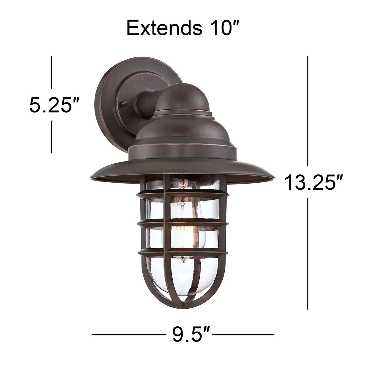 Galvanized Clear Glass Outdoor Wall Light Fixture K4979